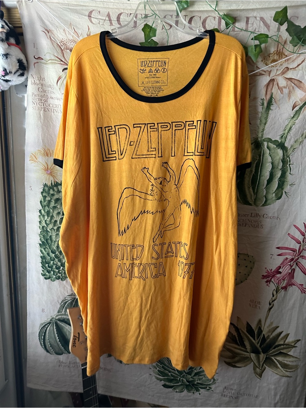 Yellow Led Zeppelin Ringer T-Shirt - Picture 4 of 6